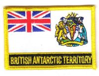 Fahnen Aufnäher British Antarktis Territorium Schrift