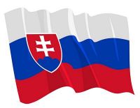 Fahnen Aufkleber Sticker Slowakei wehend