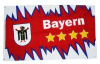 Fahne / Flagge Bayern 4 Sterne Zacken 90 x 150 cm