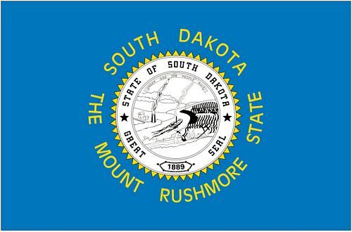 Fahnen Aufkleber Sticker USA - South Dakota