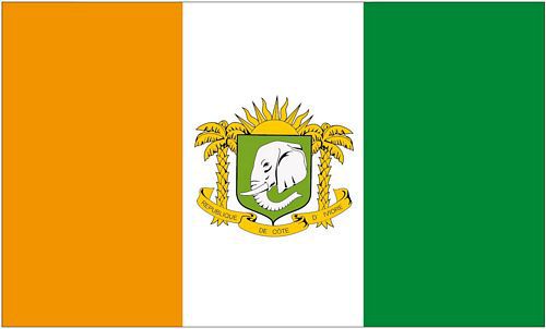 Flagge / Fahne Elfenbeinküste Wappen Hissflagge 90 x 150 cm