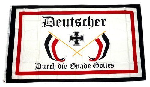 Fahne / Flagge Deutscher durch die Gnade Gottes 150 x 250 cm