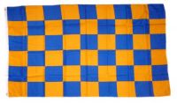 Fahne / Flagge Karo gelb / blau 90 x 150 cm