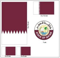 Fahnen Aufkleber Set Katar