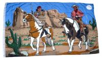 Fahne / Flagge Cowboy & Indianer 90 x 150 cm