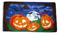 Fahne / Flagge Happy Halloween Fledermaus 90 x 150 cm