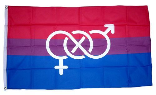 Fahne / Flagge Bi Pride Symbol 90 x 150 cm