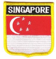 Wappen Aufnäher Fahne Singapur
