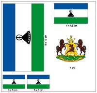 Fahnen Aufkleber Set Lesotho