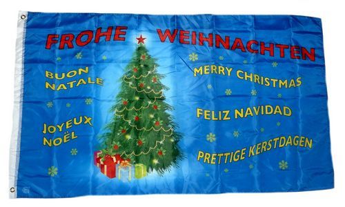 Fahne Frohe Weihnachten Tannenbaum Hissflagge 90 x 150 cm Flagge 