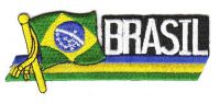 Fahnen Sidekick Aufnäher Brasilien