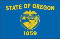 Fahnen Aufkleber Sticker USA - Oregon