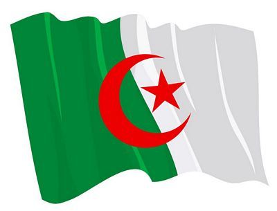 Fahnen Aufkleber Sticker Algerien wehend