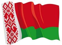 Fahnen Aufkleber Sticker Weißrussland wehend
