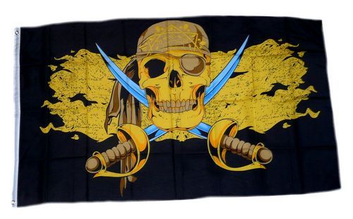 Flagge Pirat Säbel & Dolch 90 x 150 cm Fahne 
