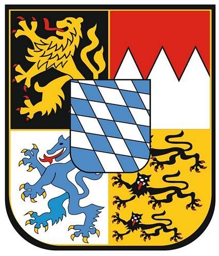 Wappenschild Aufkleber Sticker Freistaat Bayern