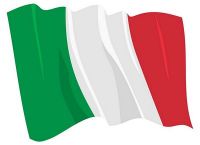 Fahnen Aufkleber Sticker Italien wehend
