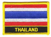 Fahnen Aufnäher Thailand Schrift