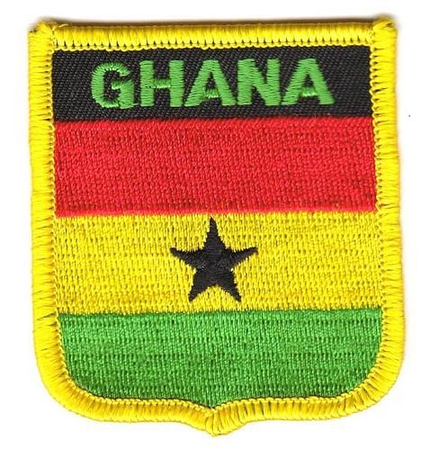 Wappen Aufnäher Fahne Ghana
