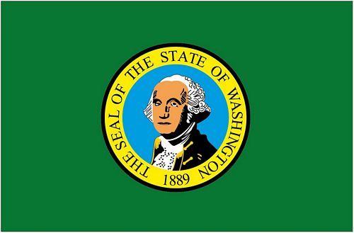 Fahnen Aufkleber Sticker USA - Washington