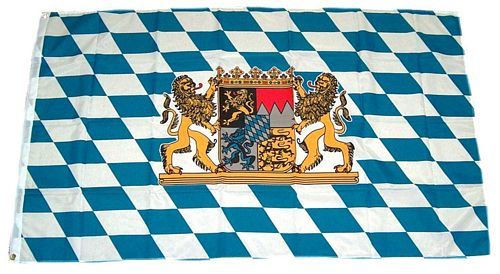 Flagge Freistaat Bayern Wappen Löwen 60 x 90 cm Fahne 