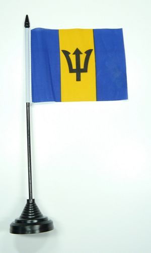 Fahne / Tischflagge Barbados 11 x 16 cm Flaggen