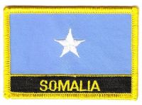 Fahnen Aufnäher Somalia Schrift