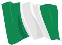 Fahnen Aufkleber Sticker Nigeria wehend