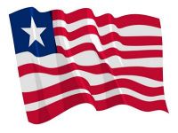 Fahnen Aufkleber Sticker Liberia wehend