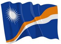 Fahnen Aufkleber Sticker Marshall Inseln wehend