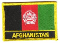 Fahnen Aufnäher Afghanistan Schrift