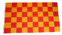 Fahne / Flagge Karo gelb / rot 90 x 150 cm