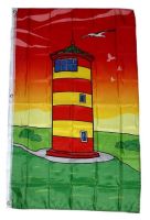 Fahne / Flagge Leuchtturm Pilsum 90 x 150 cm