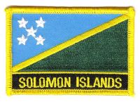Fahnen Aufnäher Salomon Inseln Schrift