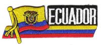 Fahnen Sidekick Aufnäher Ecuador