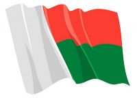 Fahnen Aufkleber Sticker Madagaskar wehend