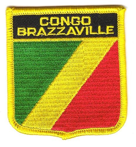 Wappen Aufnäher Fahne Kongo Brazaville
