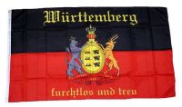 Fahne / Flagge Württemberg Schrift 90 x 150 cm