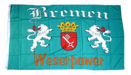 Fahne / Flagge Bremen - Weserpower 90 x 150 cm