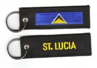 Fahnen Schlüsselanhänger St. Lucia