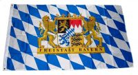 Fahne / Flagge Freistaat Bayern Löwe Schrift 150 x 250 cm