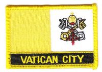 Fahnen Aufnäher Vatikan Schrift