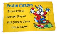 Fahne / Flagge Frohe Ostern Spruch 90 x 150 cm