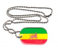Dog Tag Fahne Äthiopien Löwe