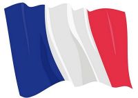 Fahnen Aufkleber Sticker Frankreich wehend