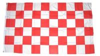 Fahne / Flagge Karo rot / weiß 90 x 150 cm