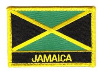 Fahnen Aufnäher Jamaika Schrift