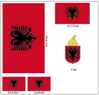 Fahnen Aufkleber Set Albanien