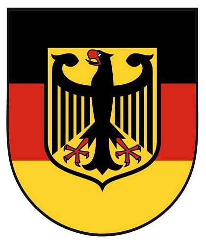 Wappenschild Aufkleber Sticker Deutschland Adler