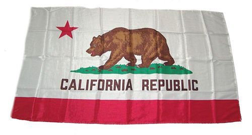Fahne / Flagge USA - Kalifornien 30 x 45 cm